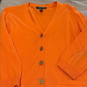 Lauren Ralph Lauren Orange Cardigan